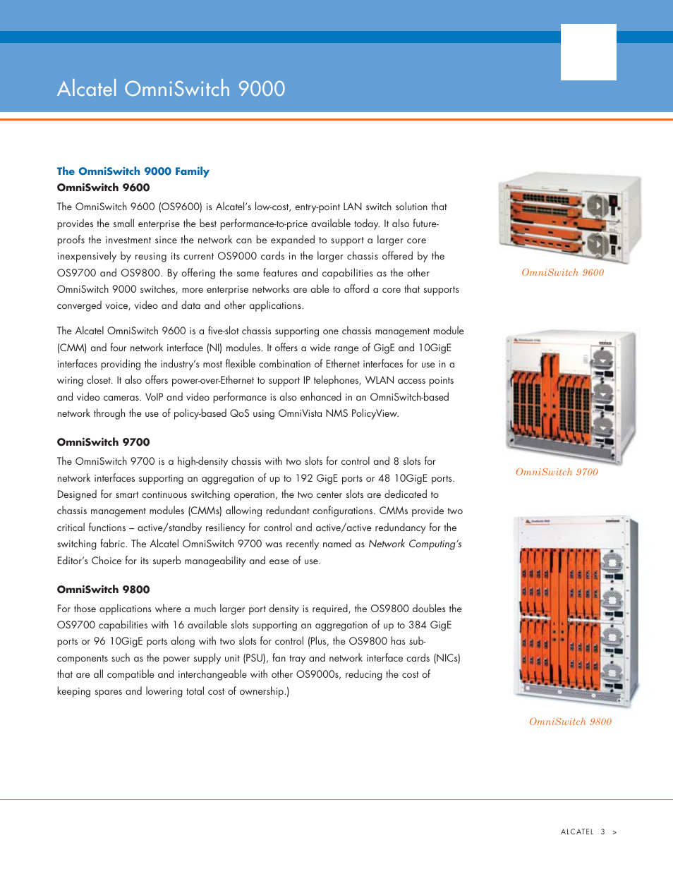 Alcatel omniswitch 9000 | Riverstone Networks 9000 User Manual | Page 3 / 16
