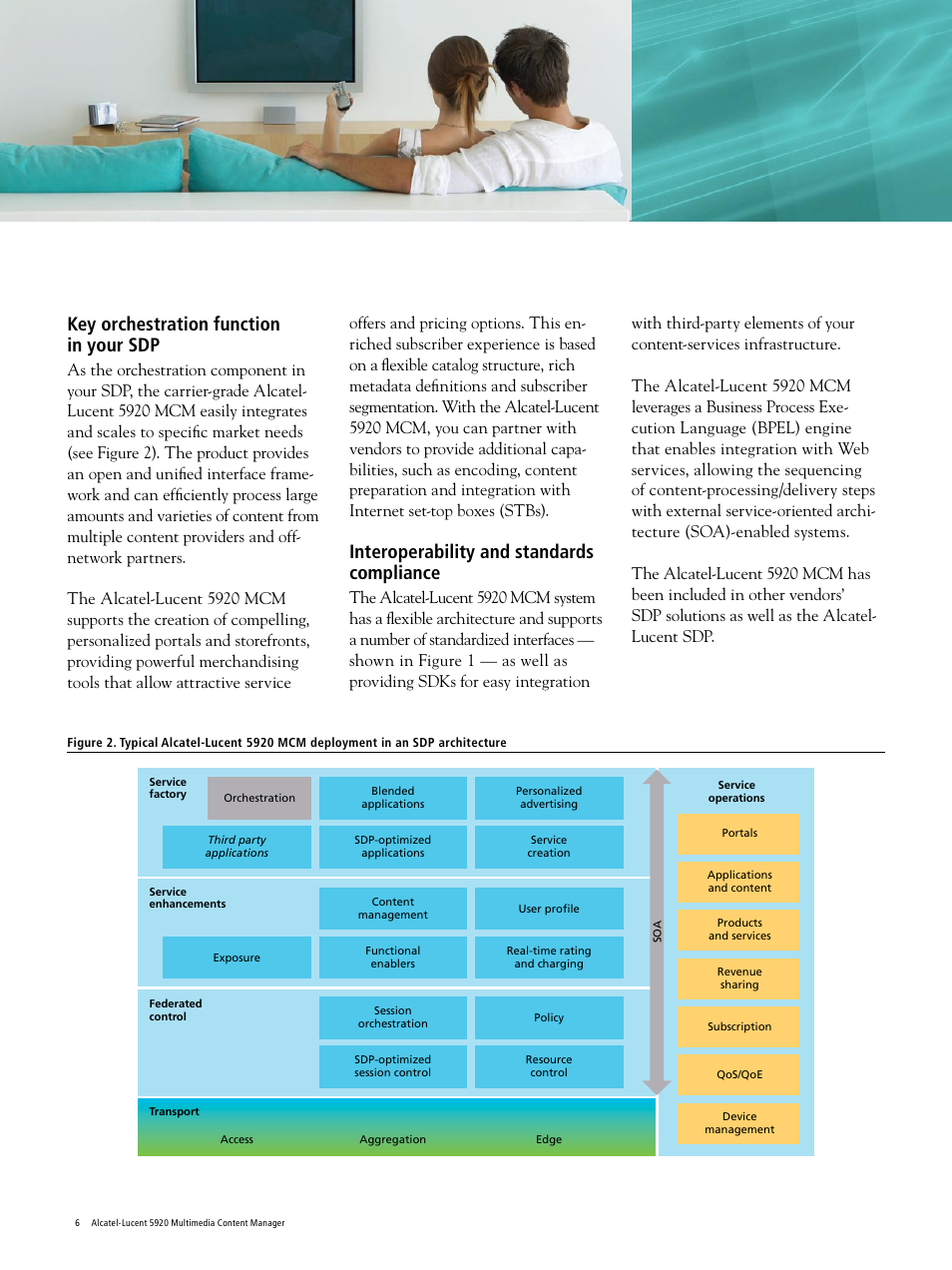 Key orchestration function in your sdp, Interoperability and standards compliance | Riverstone Networks 5920 User Manual | Page 6 / 8