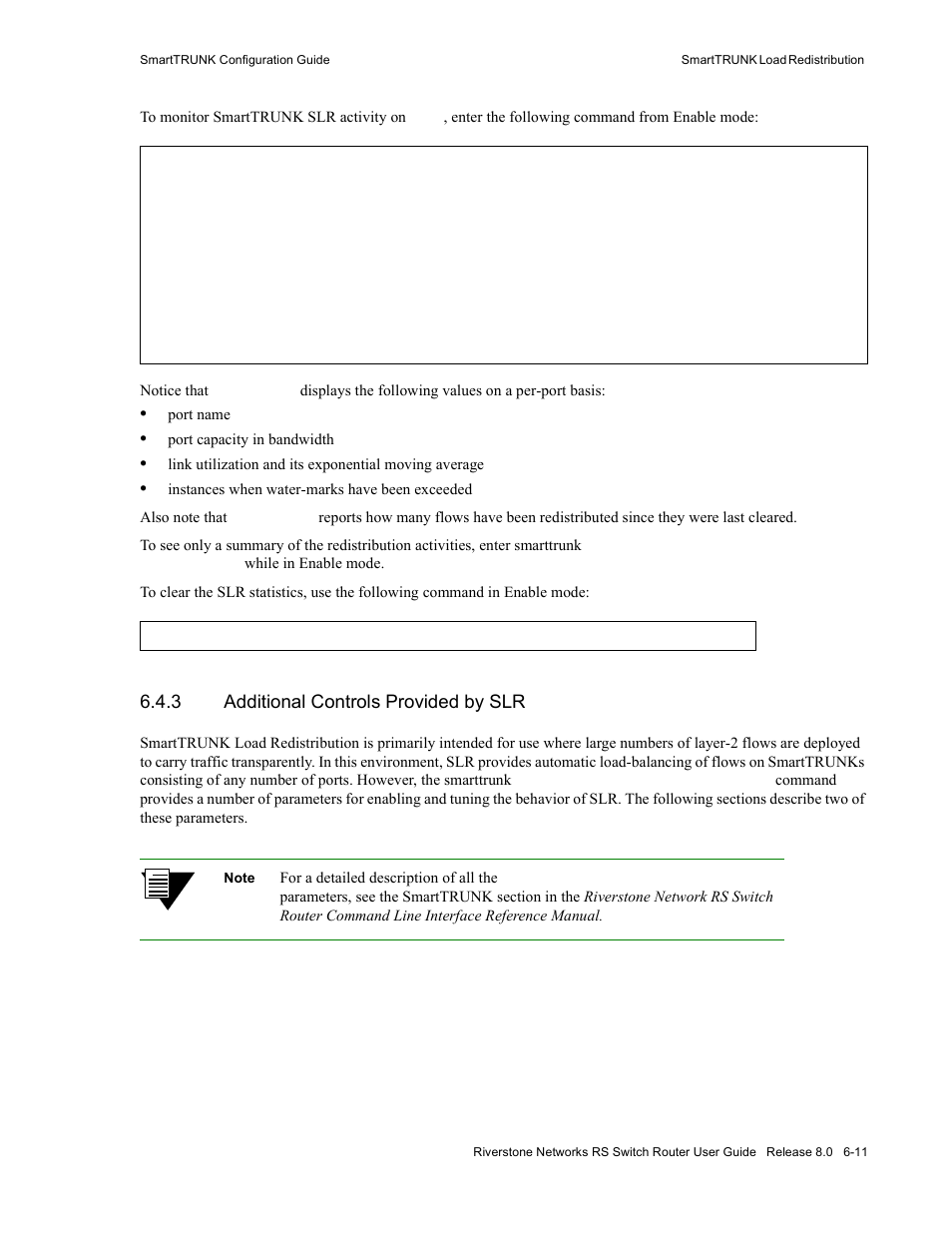 3 additional controls provided by slr, Additional controls provided by slr -11 | Riverstone Networks WICT1-12 User Manual | Page 111 / 718