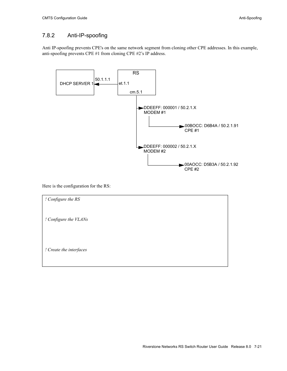2 anti-ip-spoofing, Anti-ip-spoofing -21 | Riverstone Networks WICT1-12 User Manual | Page 133 / 718