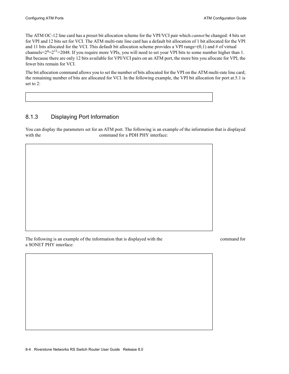 3 displaying port information, Displaying port information -4 | Riverstone Networks WICT1-12 User Manual | Page 138 / 718