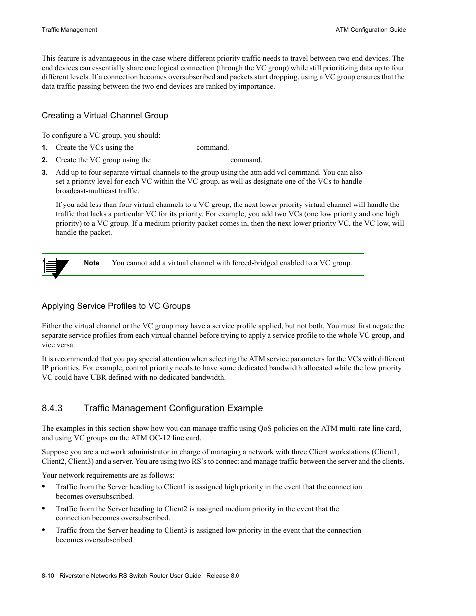 3 traffic management configuration example, Traffic management configuration example -10 | Riverstone Networks WICT1-12 User Manual | Page 144 / 718