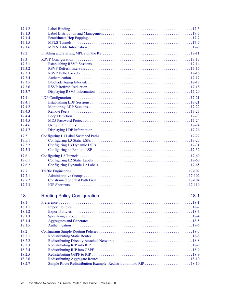 Riverstone Networks WICT1-12 User Manual | Page 20 / 718