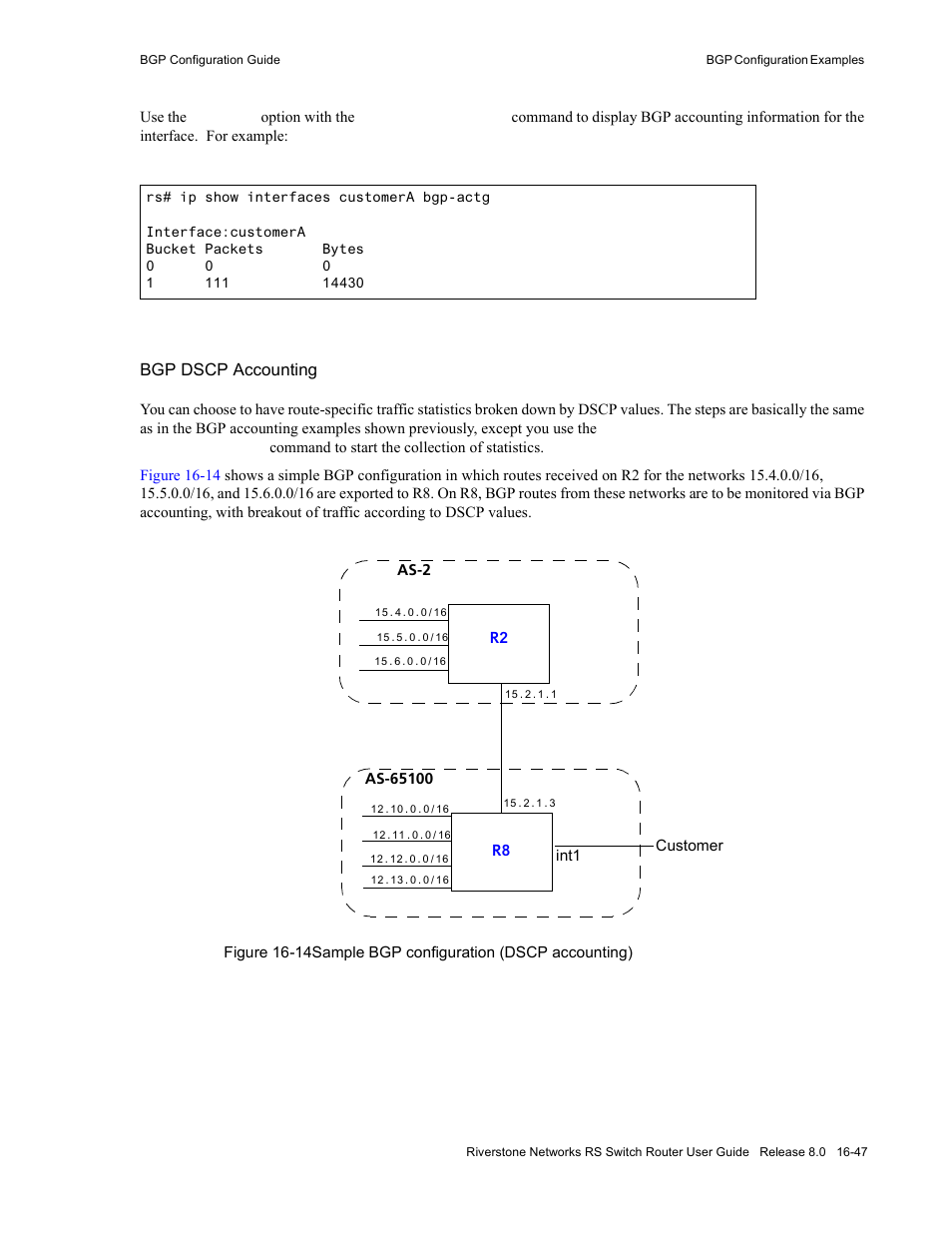Bgp dscp accounting | Riverstone Networks WICT1-12 User Manual | Page 305 / 718