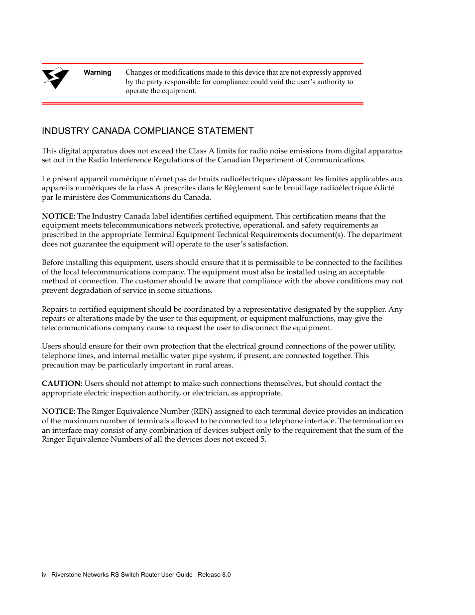 Riverstone Networks WICT1-12 User Manual | Page 4 / 718