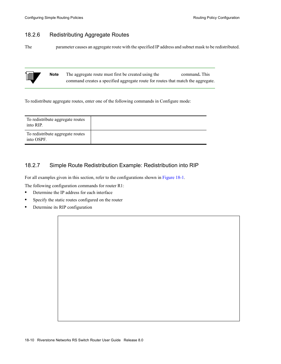 6 redistributing aggregate routes, Redistributing aggregate routes -10 | Riverstone Networks WICT1-12 User Manual | Page 440 / 718