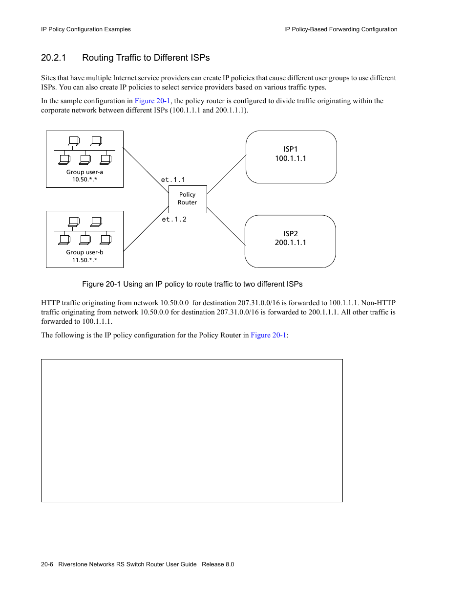 1 routing traffic to different isps, Routing traffic to different isps -6 | Riverstone Networks WICT1-12 User Manual | Page 478 / 718
