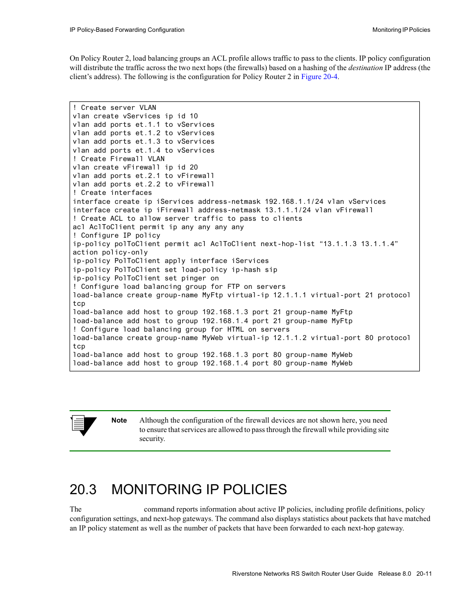3 monitoring ip policies, Monitoring ip policies -11, Ipx addresses -3 | Riverstone Networks WICT1-12 User Manual | Page 483 / 718