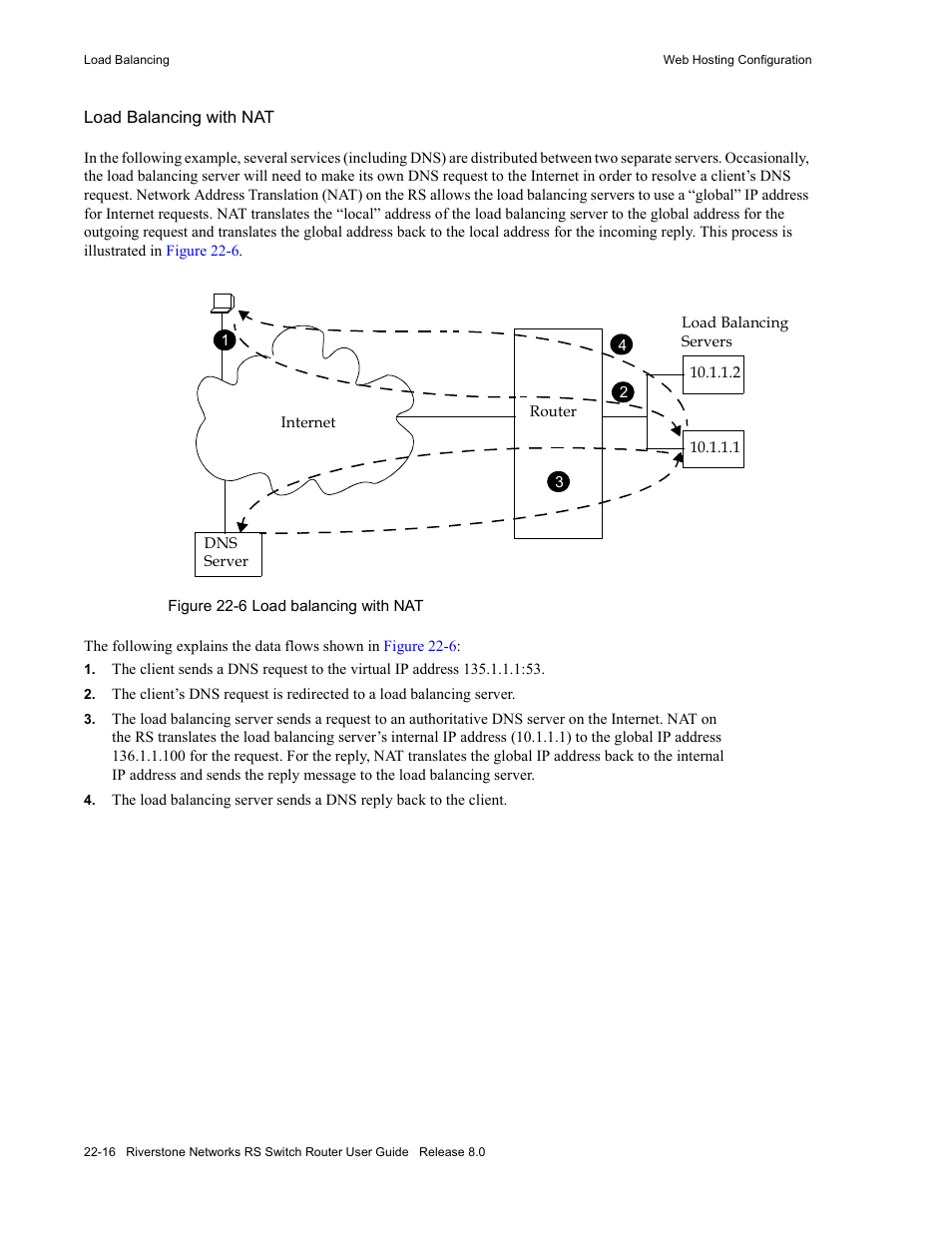 Figure 22-6 load balancing with nat -16 | Riverstone Networks WICT1-12 User Manual | Page 514 / 718