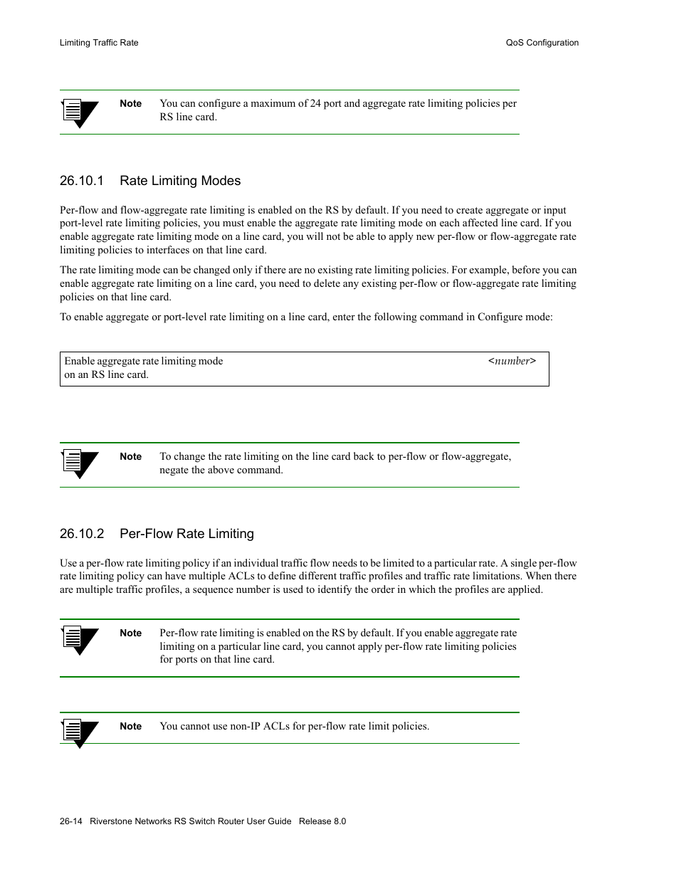 1 rate limiting modes, 2 per-flow rate limiting, Rate limiting modes -14 | Per-flow rate limiting -14 | Riverstone Networks WICT1-12 User Manual | Page 576 / 718