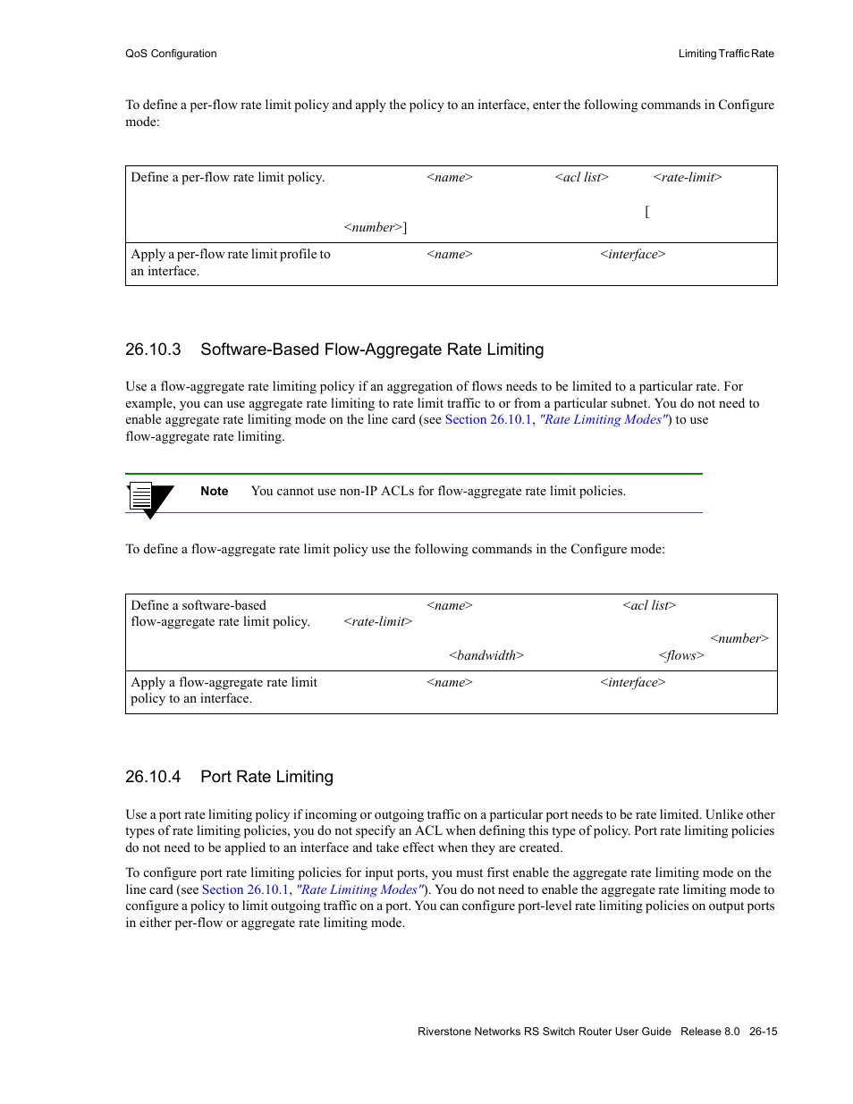 3 software-based flow-aggregate rate limiting, 4 port rate limiting, Software-based flow-aggregate rate limiting -15 | Port rate limiting -15 | Riverstone Networks WICT1-12 User Manual | Page 577 / 718