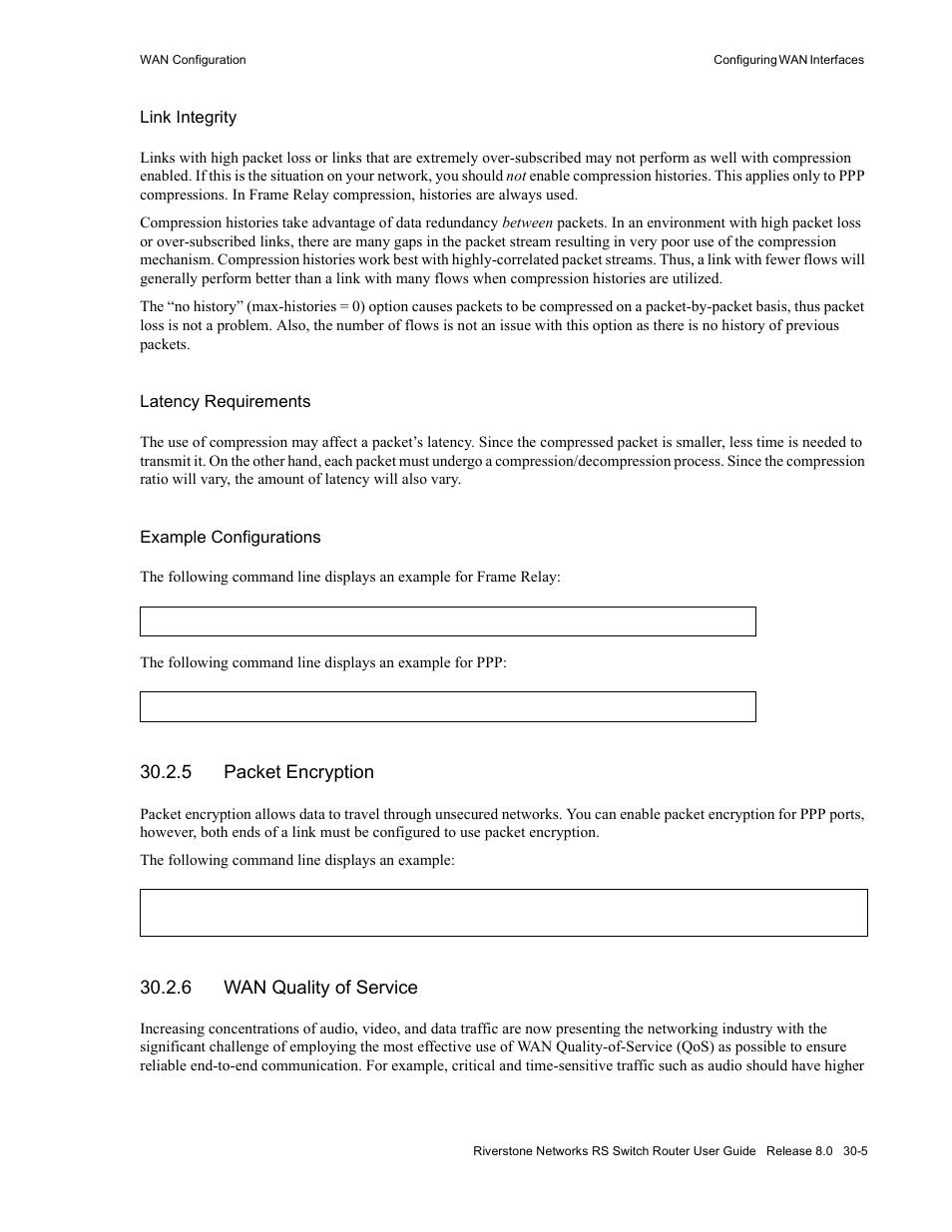5 packet encryption, 6 wan quality of service, Packet encryption -5 | Wan quality of service -5 | Riverstone Networks WICT1-12 User Manual | Page 609 / 718