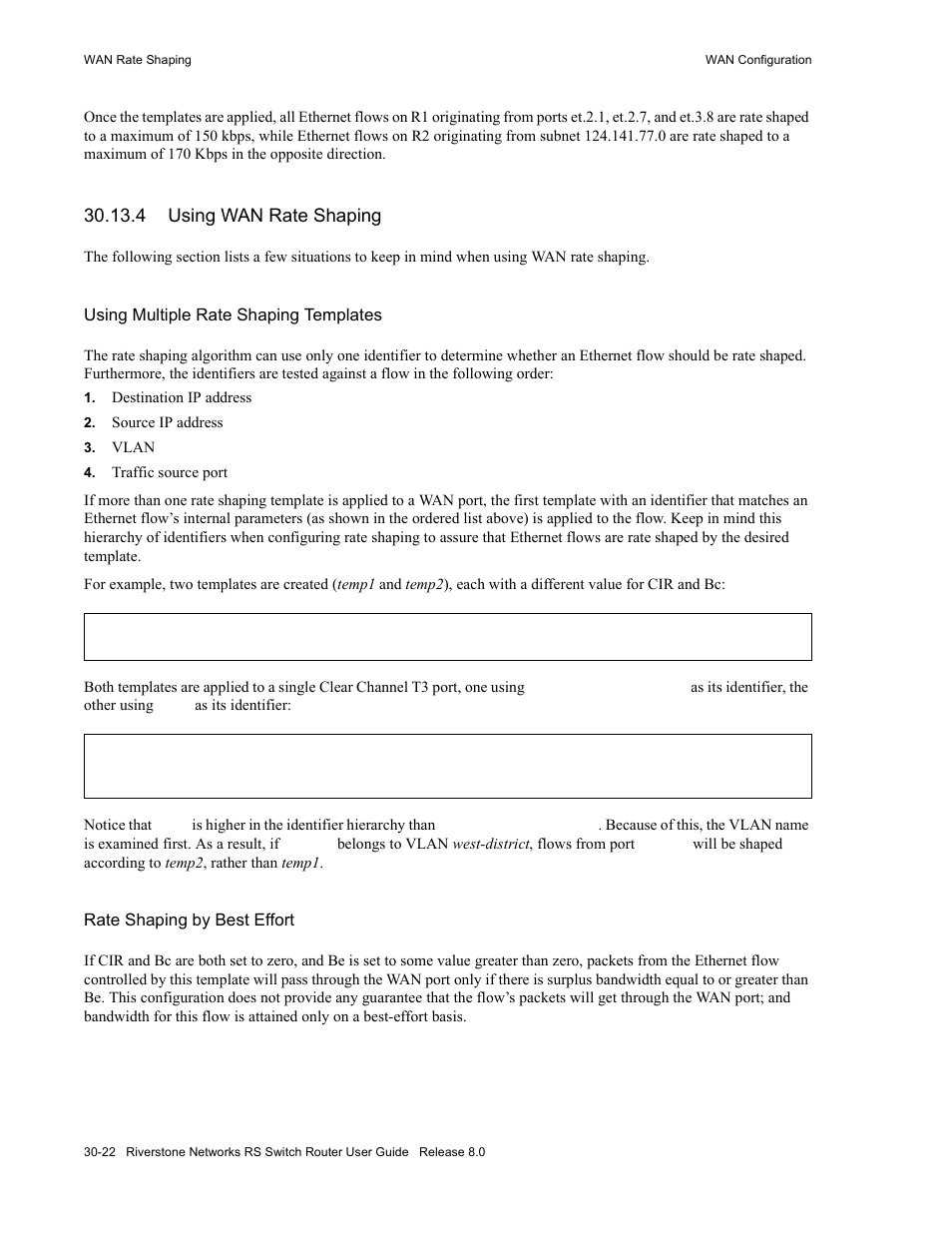 4 using wan rate shaping, Using wan rate shaping -22 | Riverstone Networks WICT1-12 User Manual | Page 626 / 718