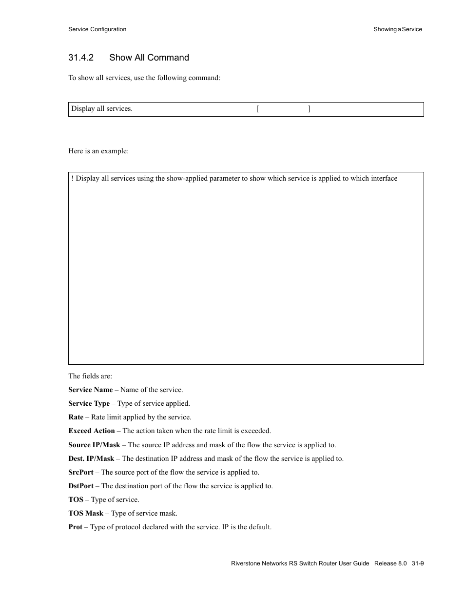 2 show all command, Show all command -9 | Riverstone Networks WICT1-12 User Manual | Page 713 / 718