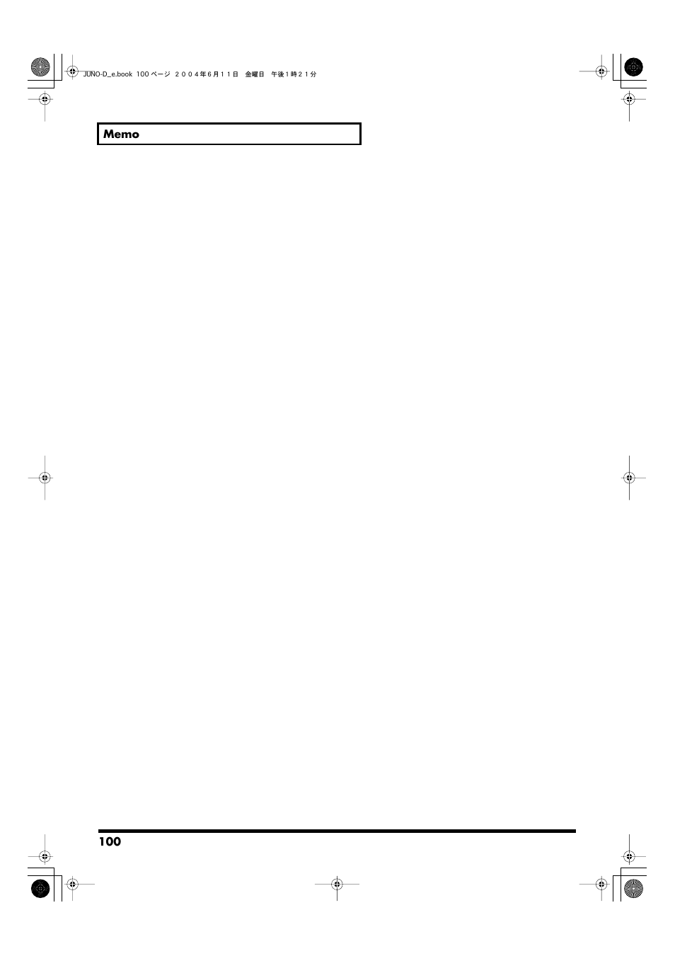 Roland JUNO-D User Manual | Page 100 / 132