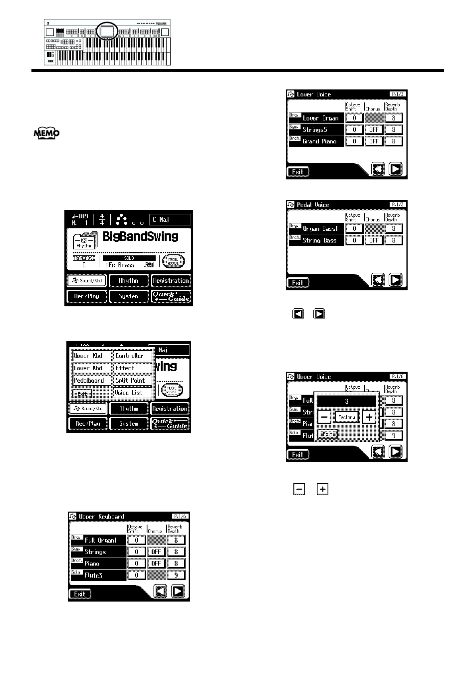 Changing the depth of the reverb, Changing, The depth of the reverb | P. 117), and | Roland AT90S User Manual | Page 119 / 236