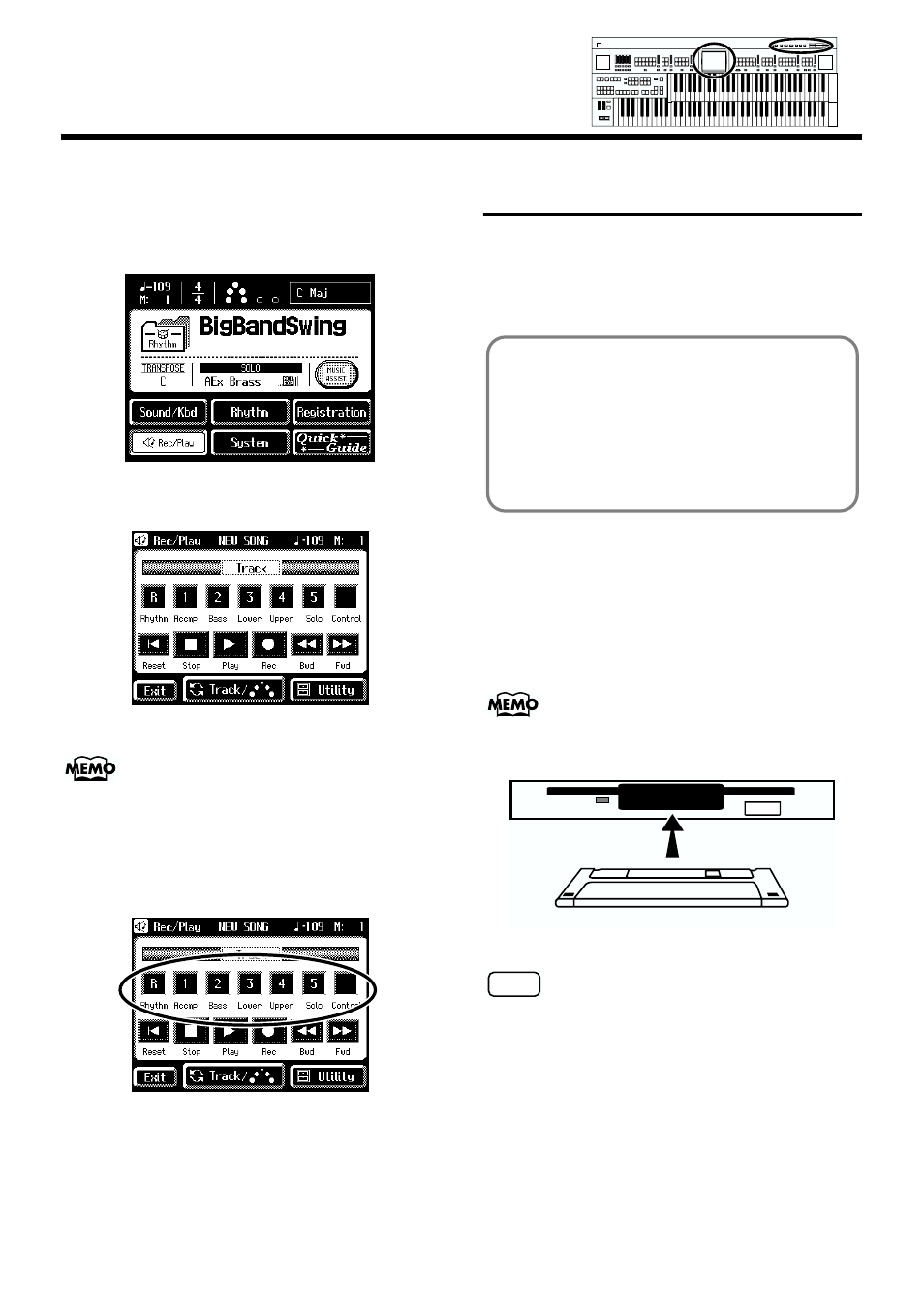 Displaying the track buttons, 130 chapter 7 recording/playing back what you play, Playing back all performance data | Roland AT90S User Manual | Page 132 / 236