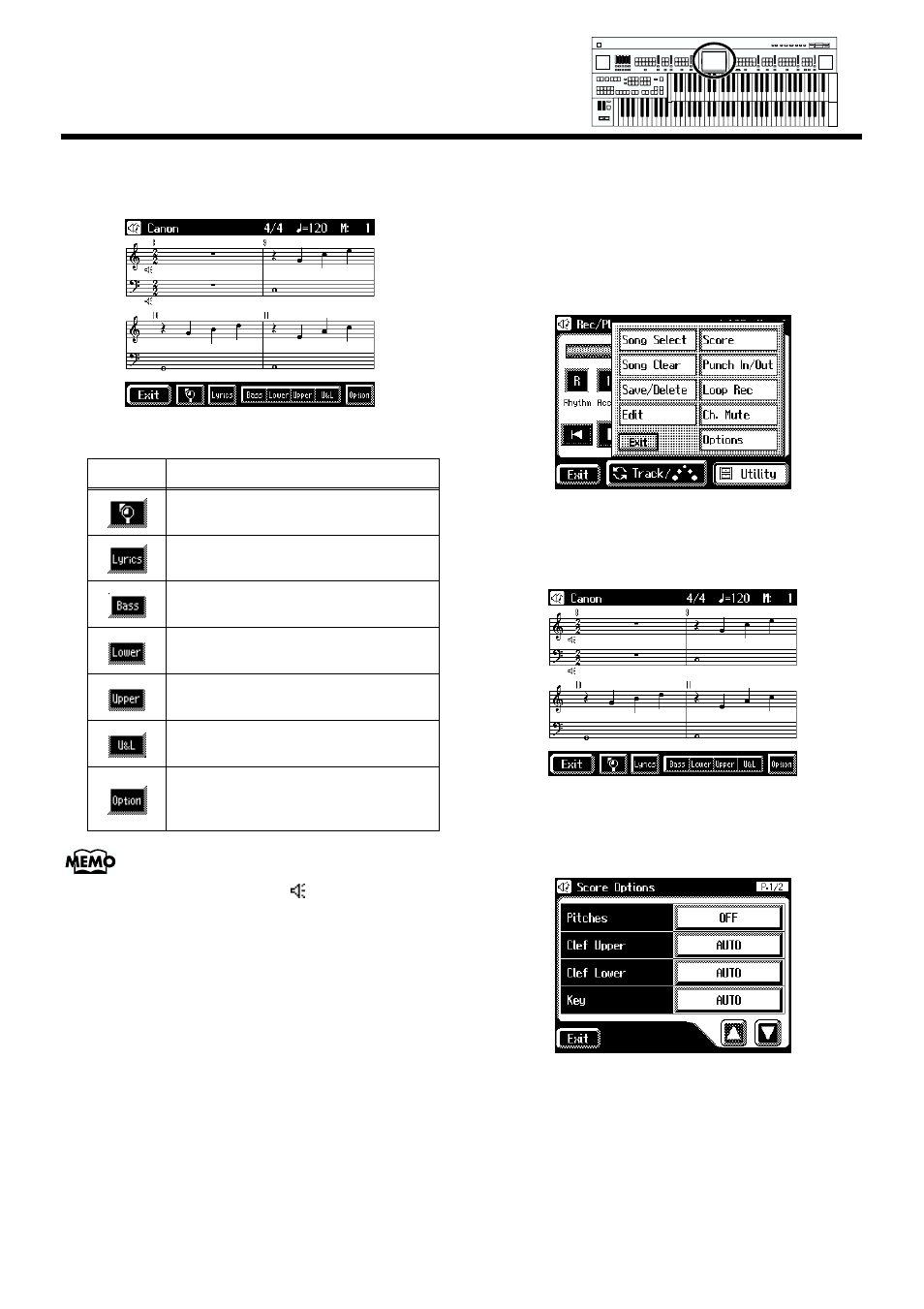 Changing the score settings, 146 chapter 7 recording/playing back what you play | Roland AT90S User Manual | Page 148 / 236