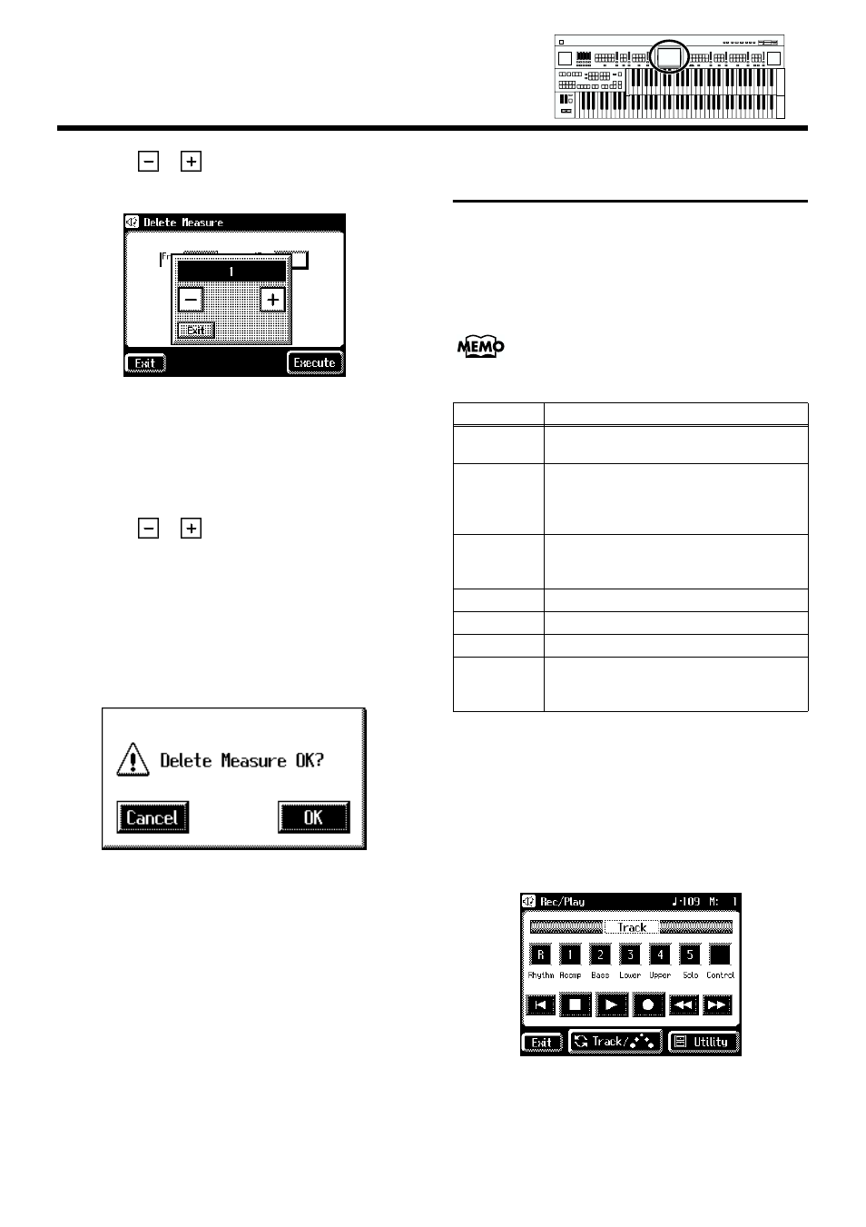 Delete the recording from a track (delete track), Delete the recording from a track (p. 150) | Roland AT90S User Manual | Page 152 / 236