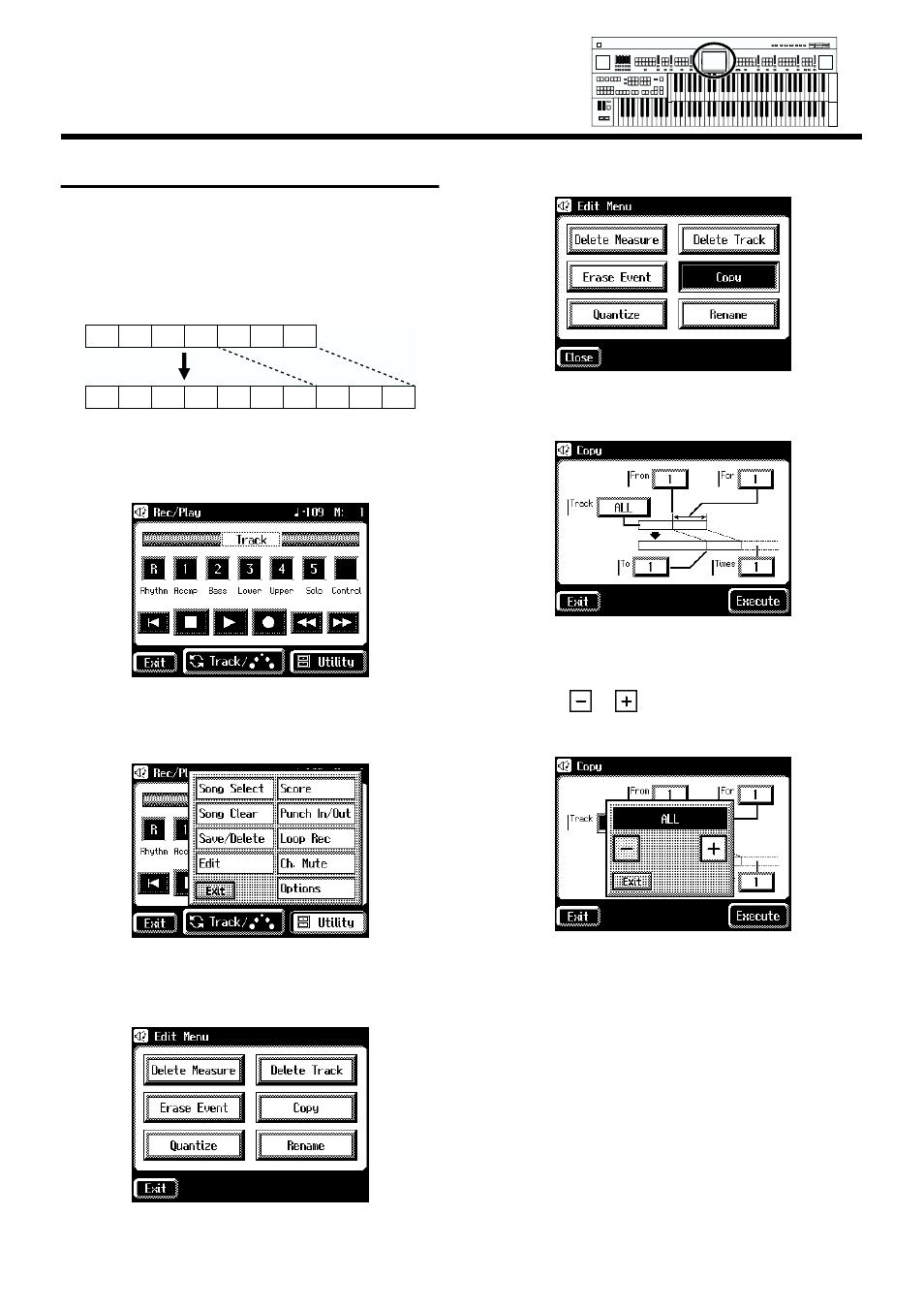 Copying measures (copy), Copying measures (p. 154) | Roland AT90S User Manual | Page 156 / 236