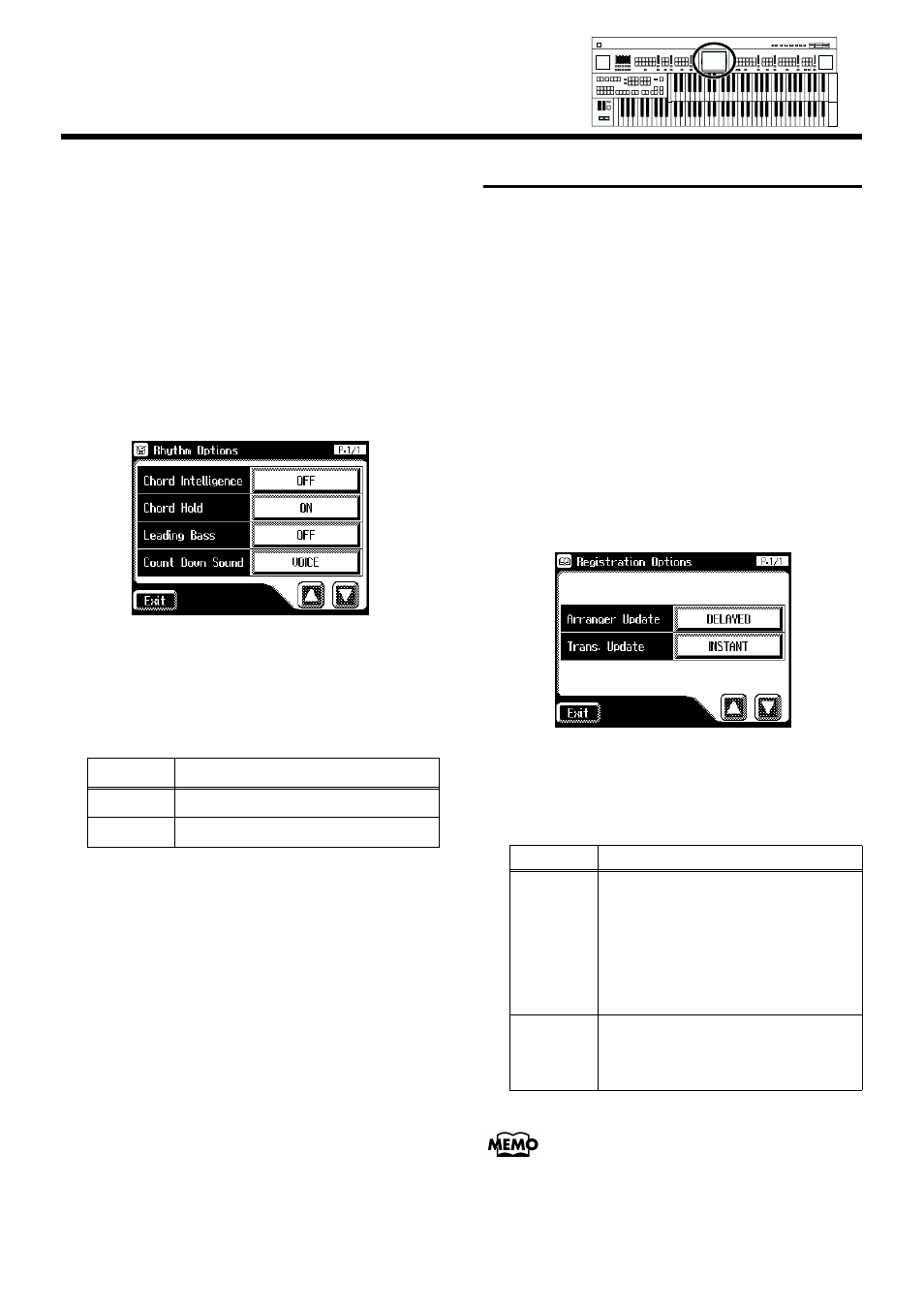 Count down sound, Registration settings | Roland AT90S User Manual | Page 168 / 236