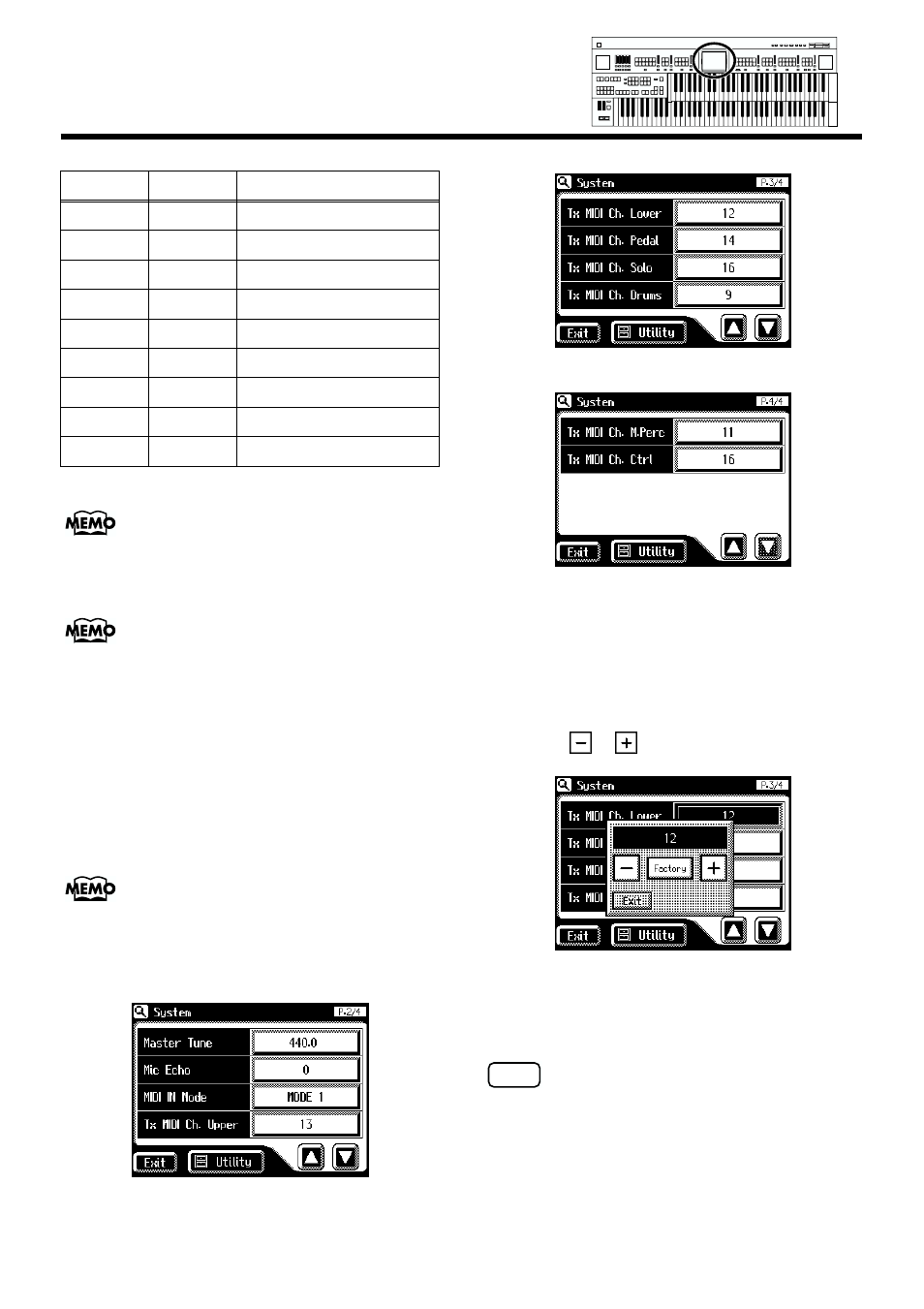 Selecting the midi transmit channel, 174 chapter 9 various other settings | Roland AT90S User Manual | Page 176 / 236