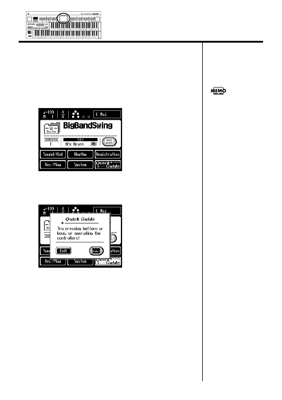 About the quick guide function | Roland AT90S User Manual | Page 29 / 236
