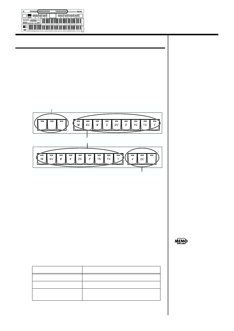 Footage (at-90s), P. 45, 45 chapter 1 selecting and playing sounds | Types of footage voice (footage type), Percussion voice (voices which add crispness) | Roland AT90S User Manual | Page 47 / 236