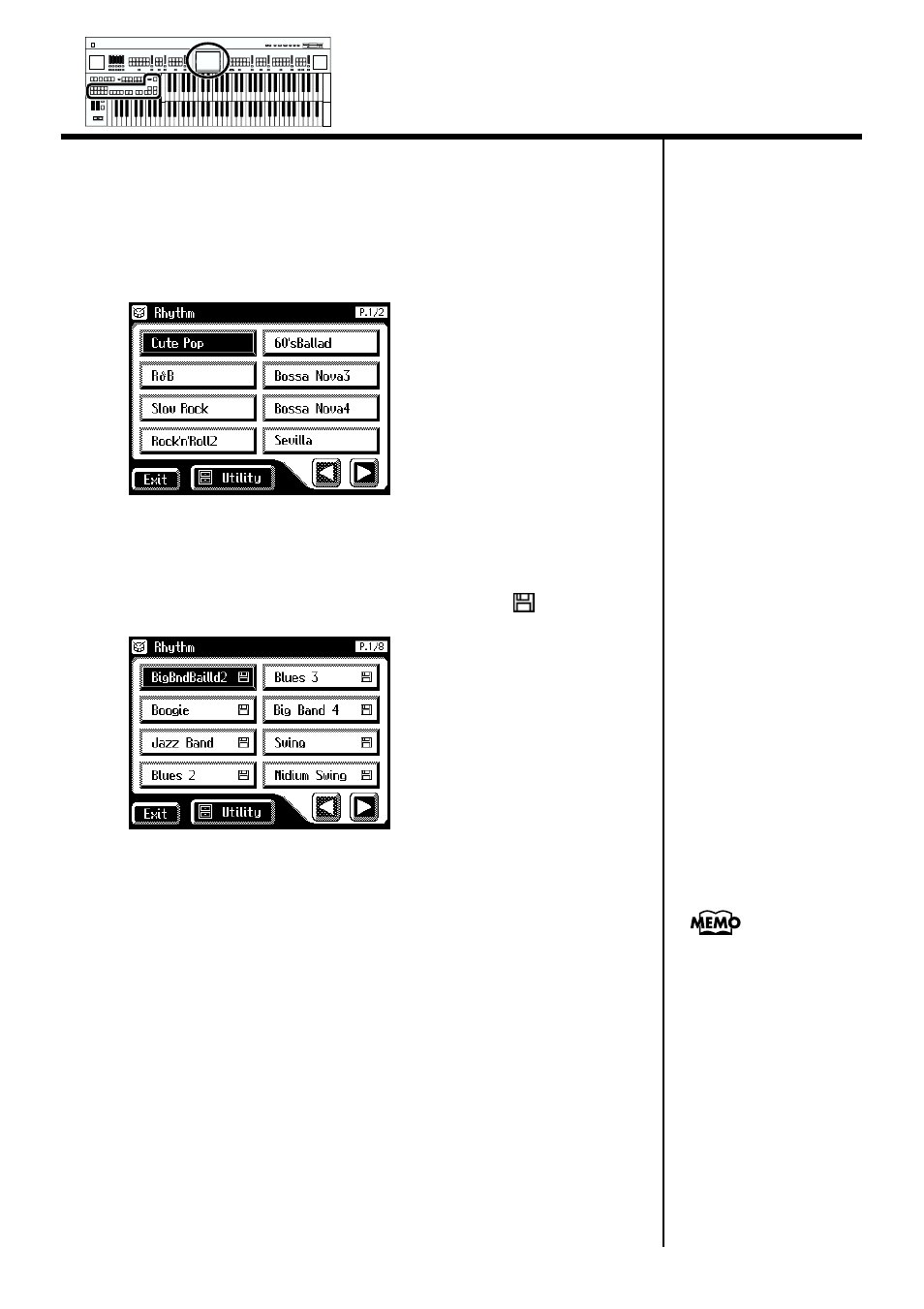 Reviewing the styles on a music style disk | Roland AT90S User Manual | Page 71 / 236