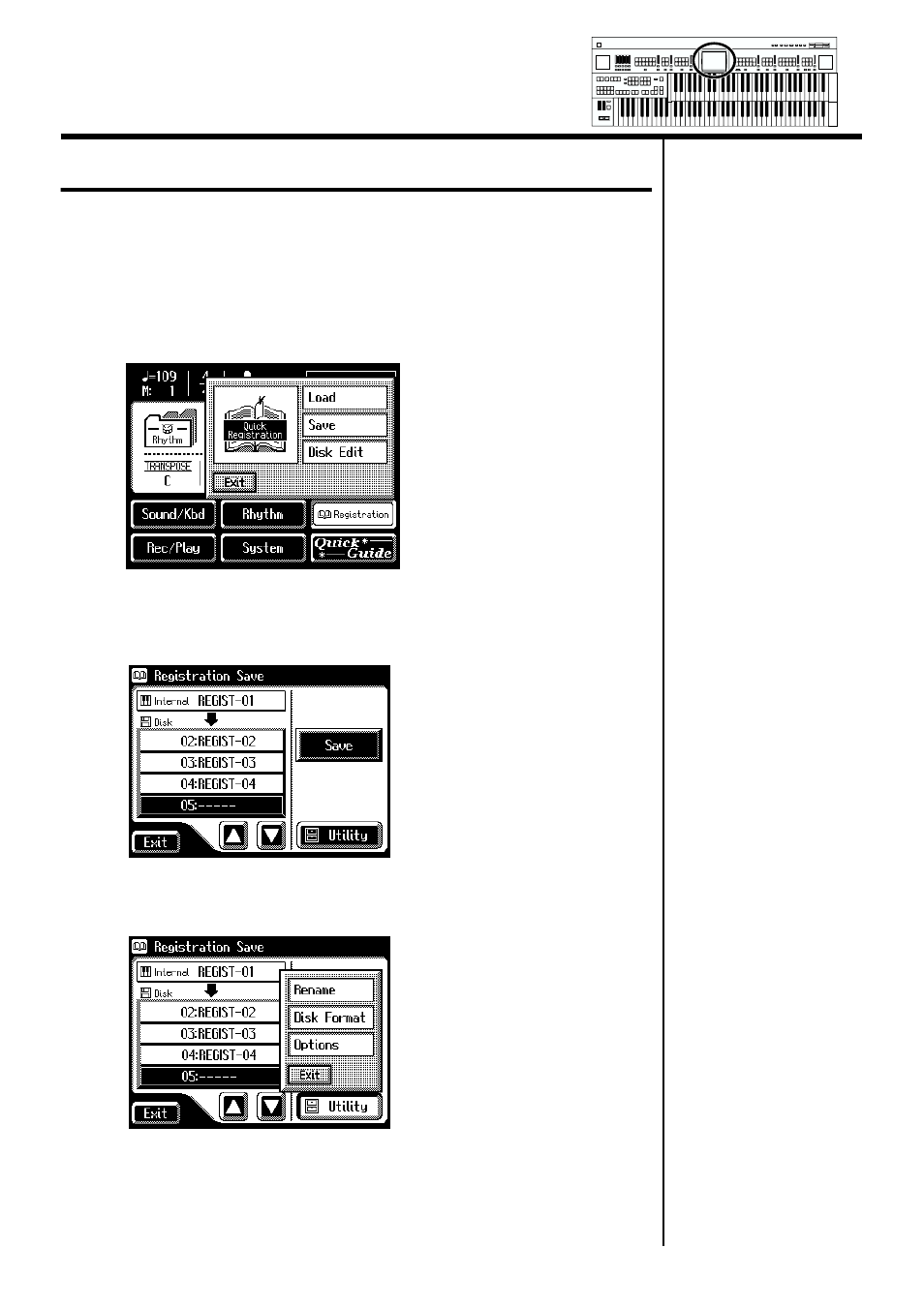 Assigning a name to a registration set | Roland AT90S User Manual | Page 82 / 236