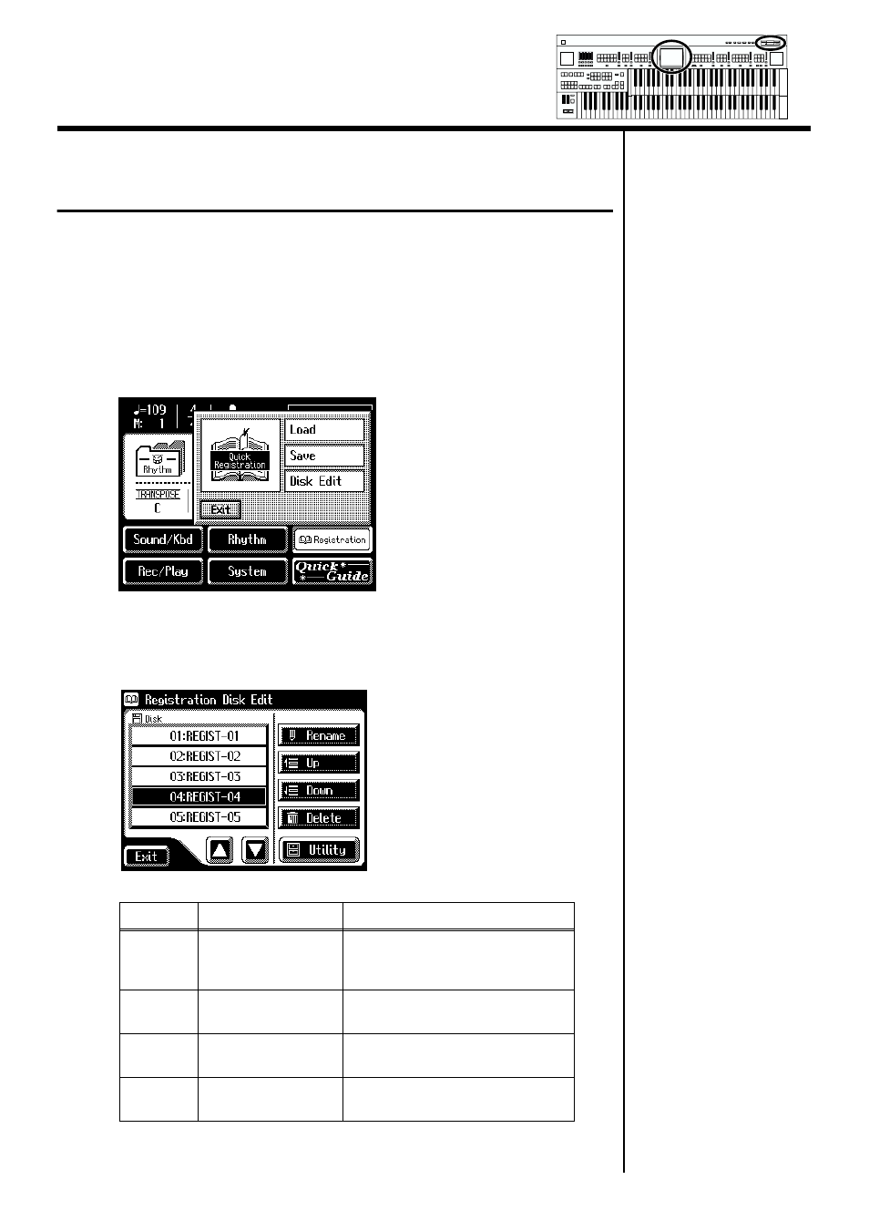 Deleting a set of registrations from a floppy disk | Roland AT90S User Manual | Page 96 / 236