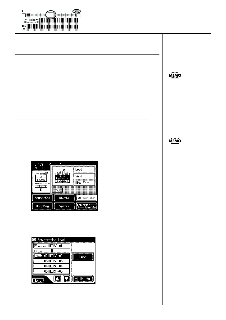 Using registrations created on an earlier model, Using registrations, Created on an earlier | Model, P. 97) | Roland AT90S User Manual | Page 99 / 236