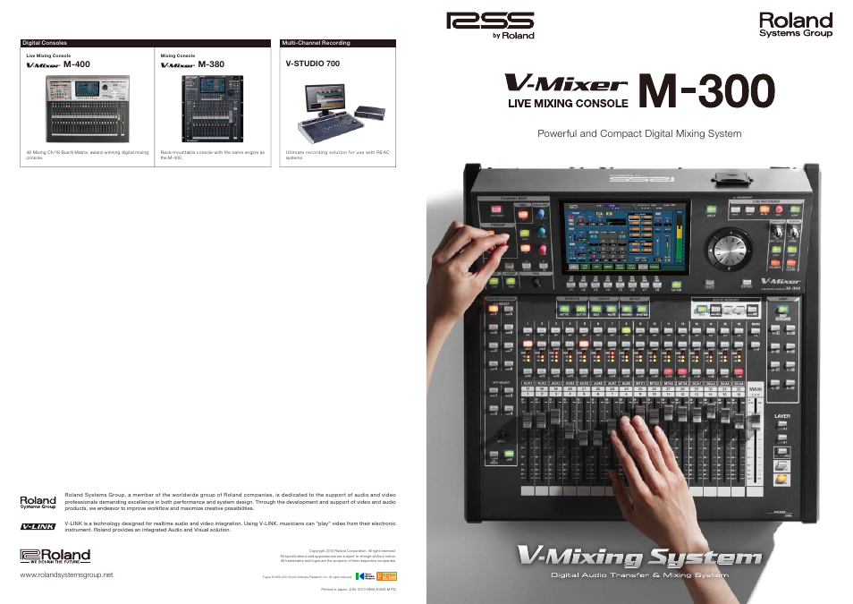 Roland V-Mixer M-300 User Manual | 6 pages