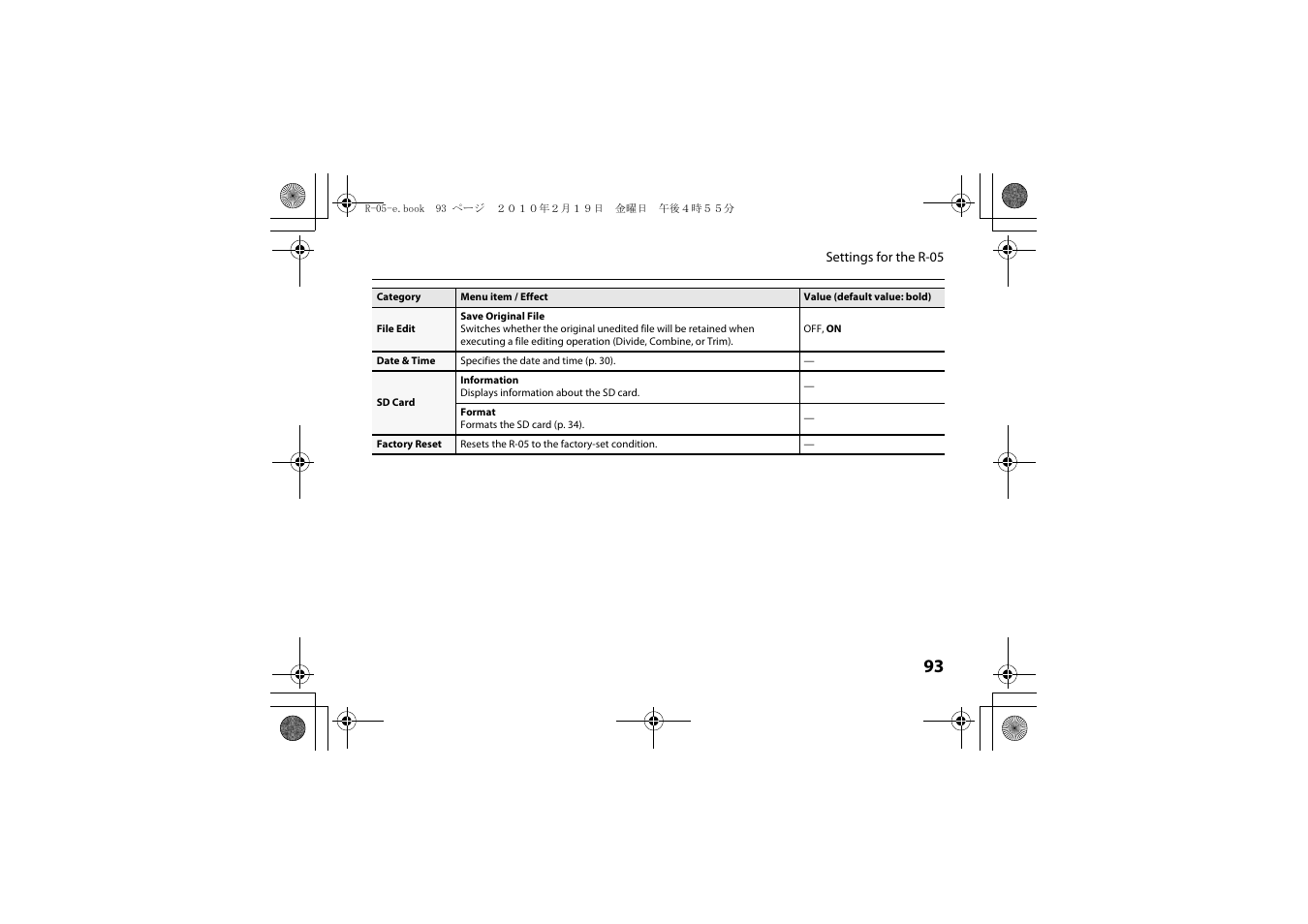 Roland Edirol R-05 User Manual | Page 92 / 113