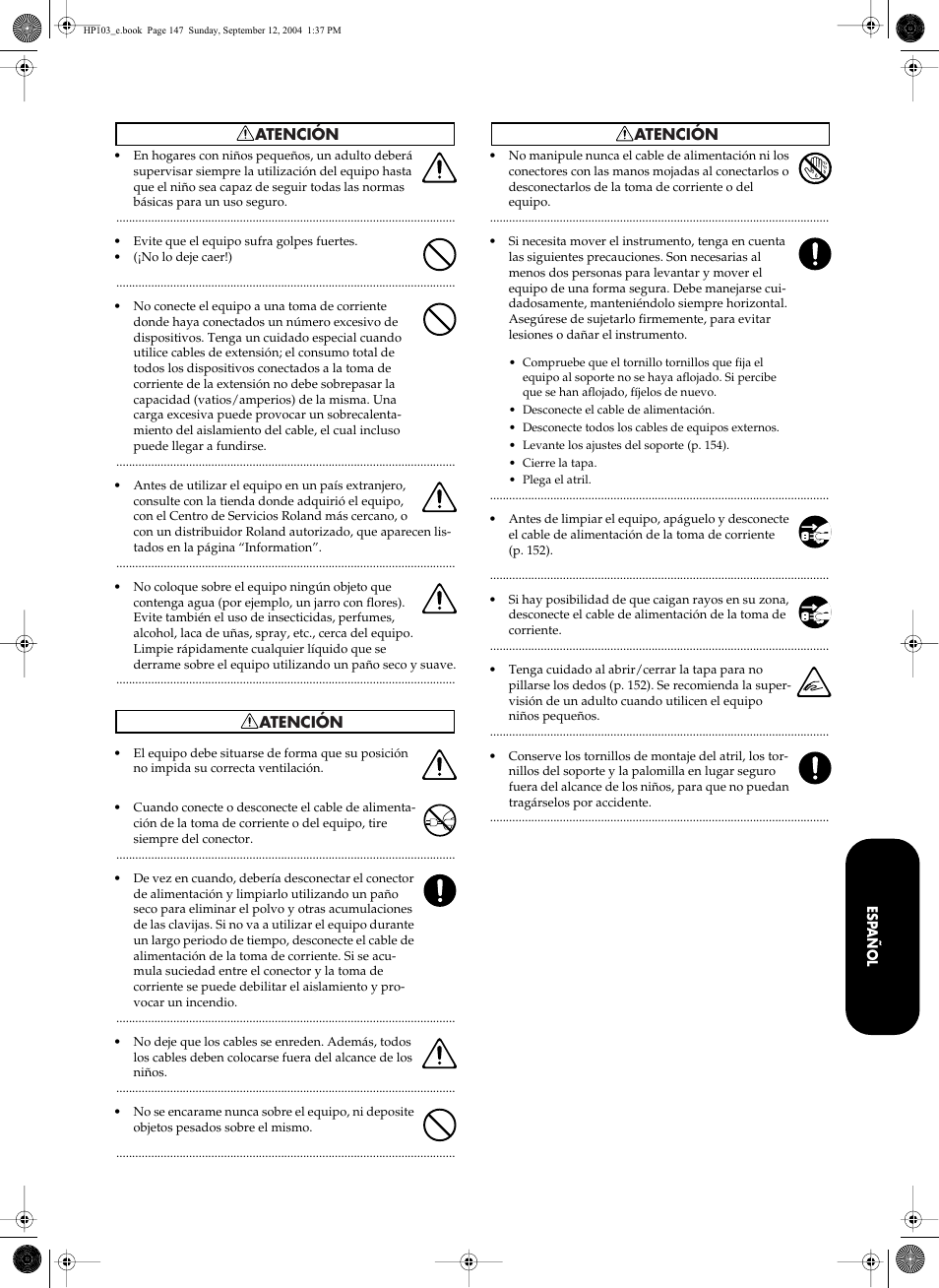 Roland HP103e User Manual | Page 149 / 224