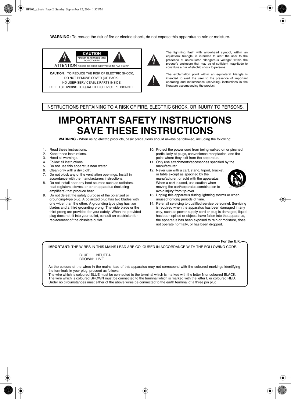 Roland HP103e User Manual | Page 2 / 224