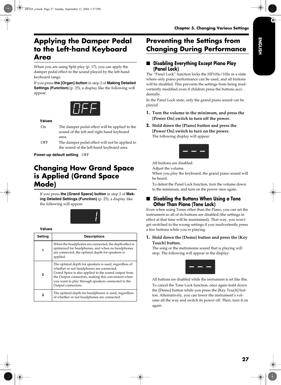 Roland HP103e User Manual | Page 29 / 224