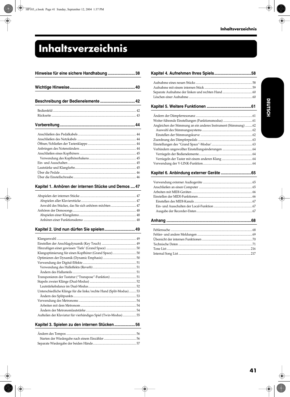 Roland HP103e User Manual | Page 43 / 224