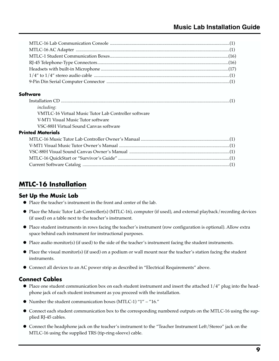Roland MTLC-16 User Manual | Page 10 / 48