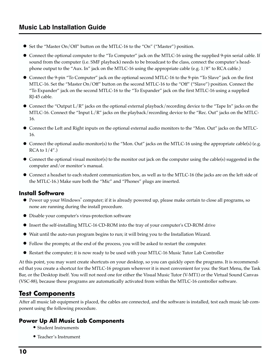 Roland MTLC-16 User Manual | Page 11 / 48