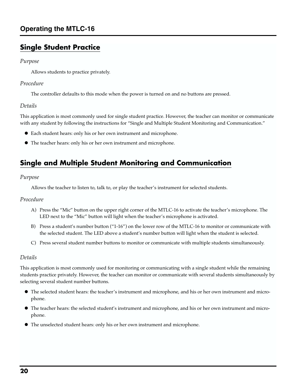 Roland MTLC-16 User Manual | Page 21 / 48