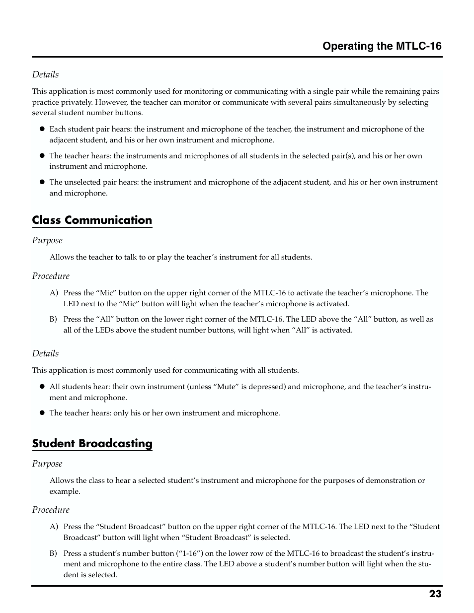 Roland MTLC-16 User Manual | Page 24 / 48