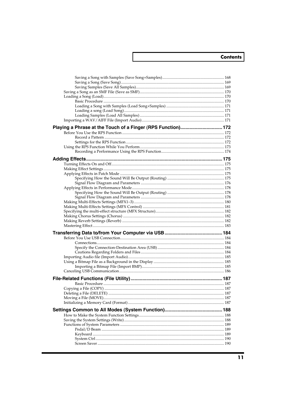 Roland Fantom-S88 User Manual | Page 11 / 228