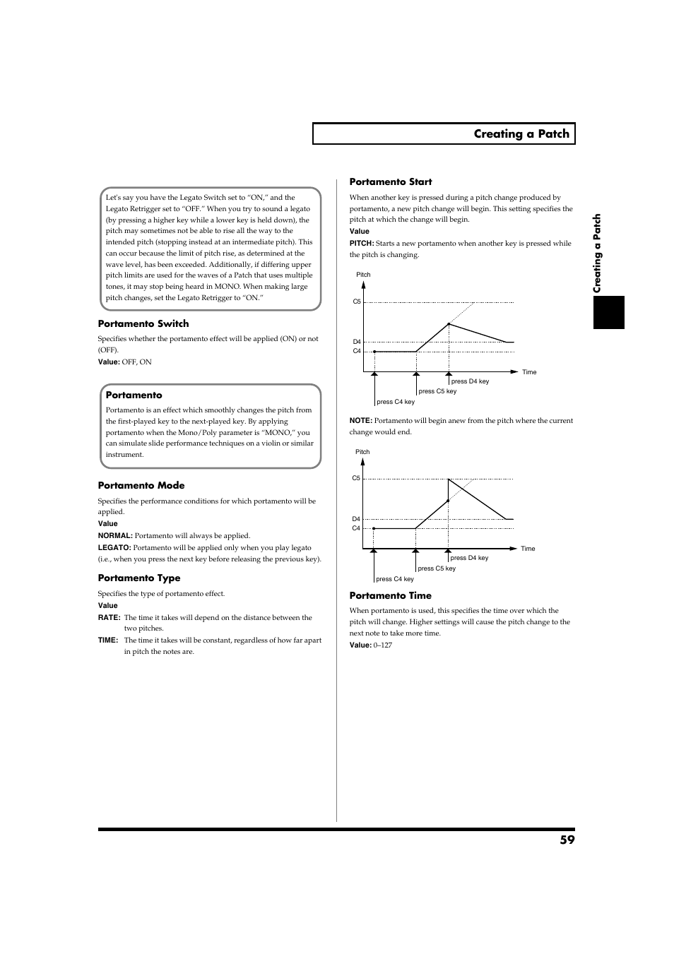 59 creating a patch | Roland Fantom-S88 User Manual | Page 59 / 228