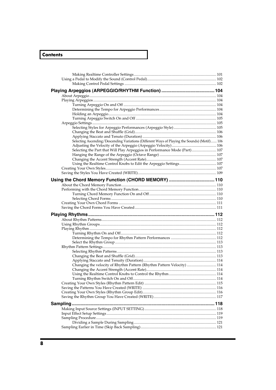 Roland Fantom-S88 User Manual | Page 8 / 228