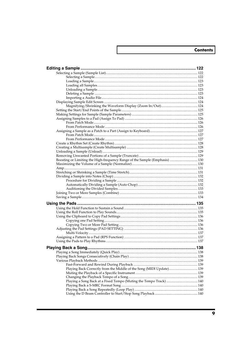 Roland Fantom-S88 User Manual | Page 9 / 228