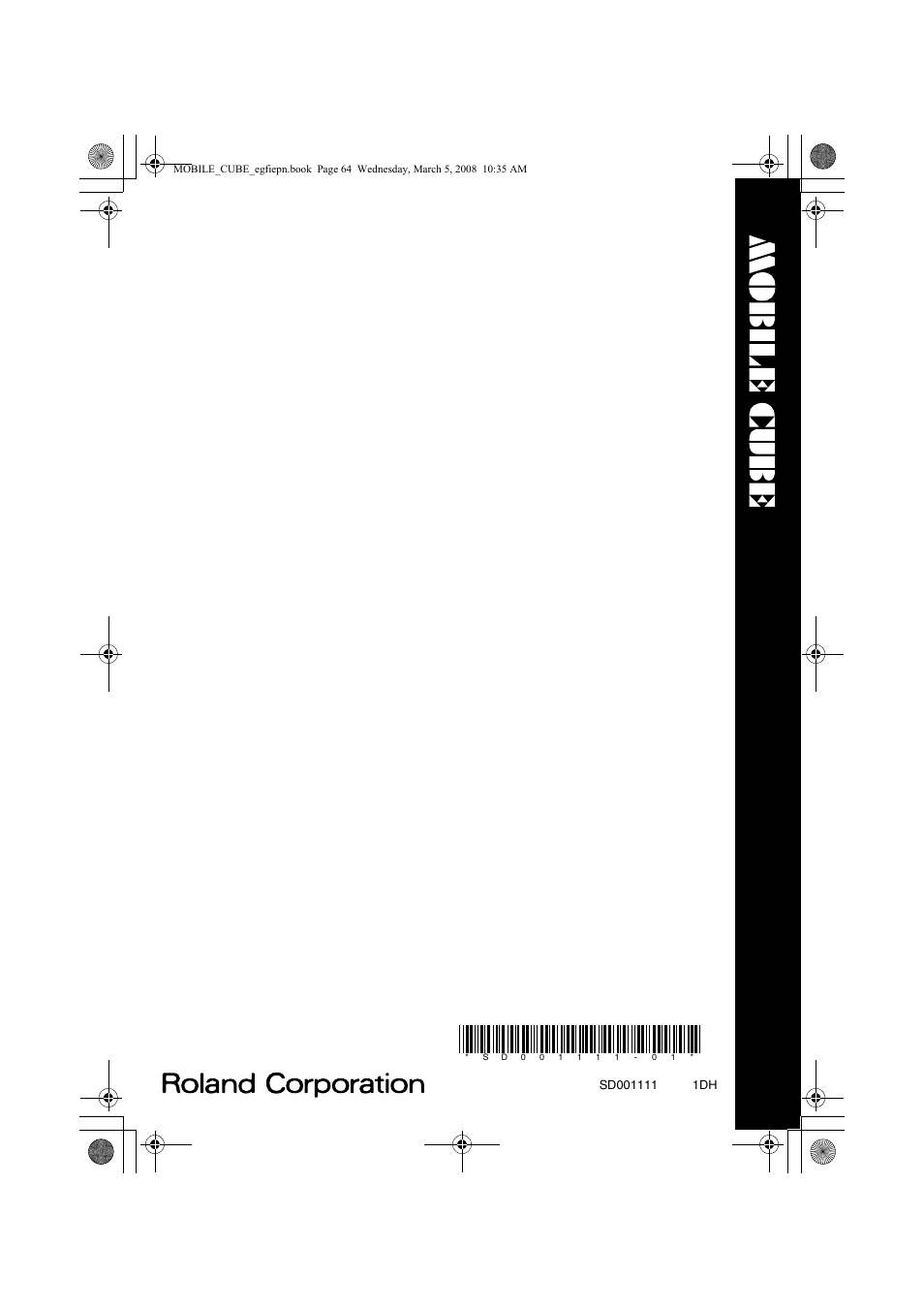 Roland MOBILE CUBE User Manual | Page 64 / 64