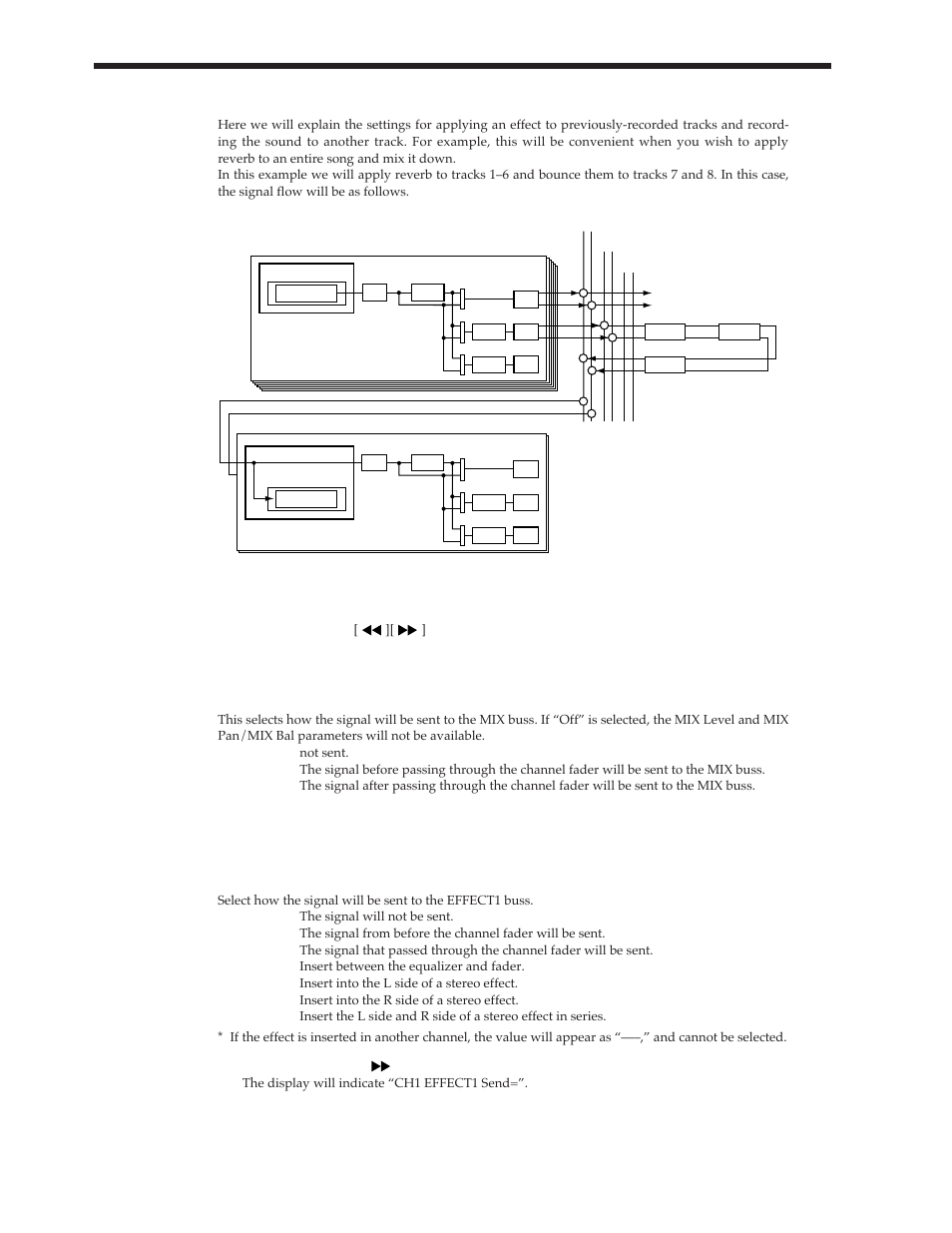 Applying reverb while bouncing tracks (loop) | Roland Vs-880 User Manual | Page 106 / 154
