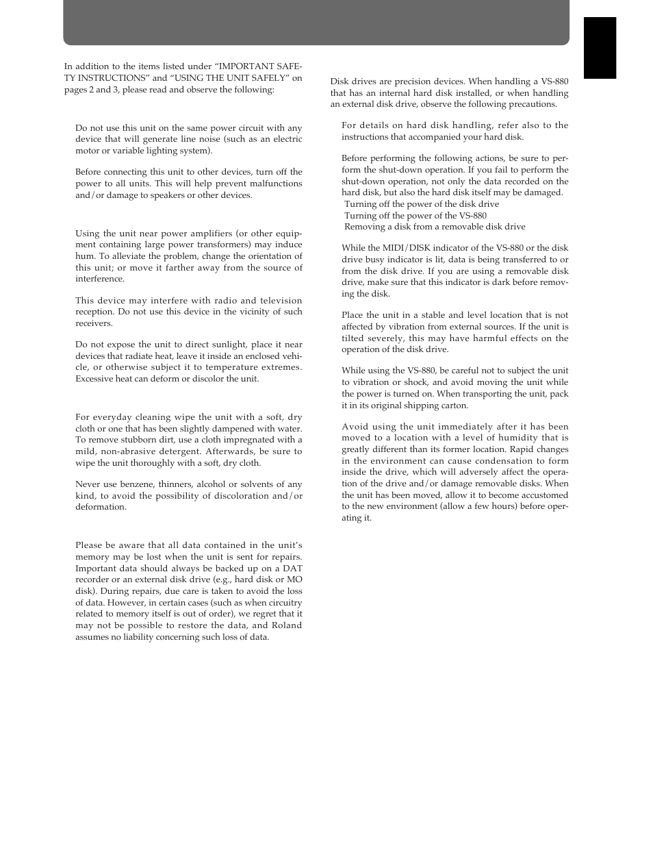 Roland Vs-880 User Manual | Page 11 / 154