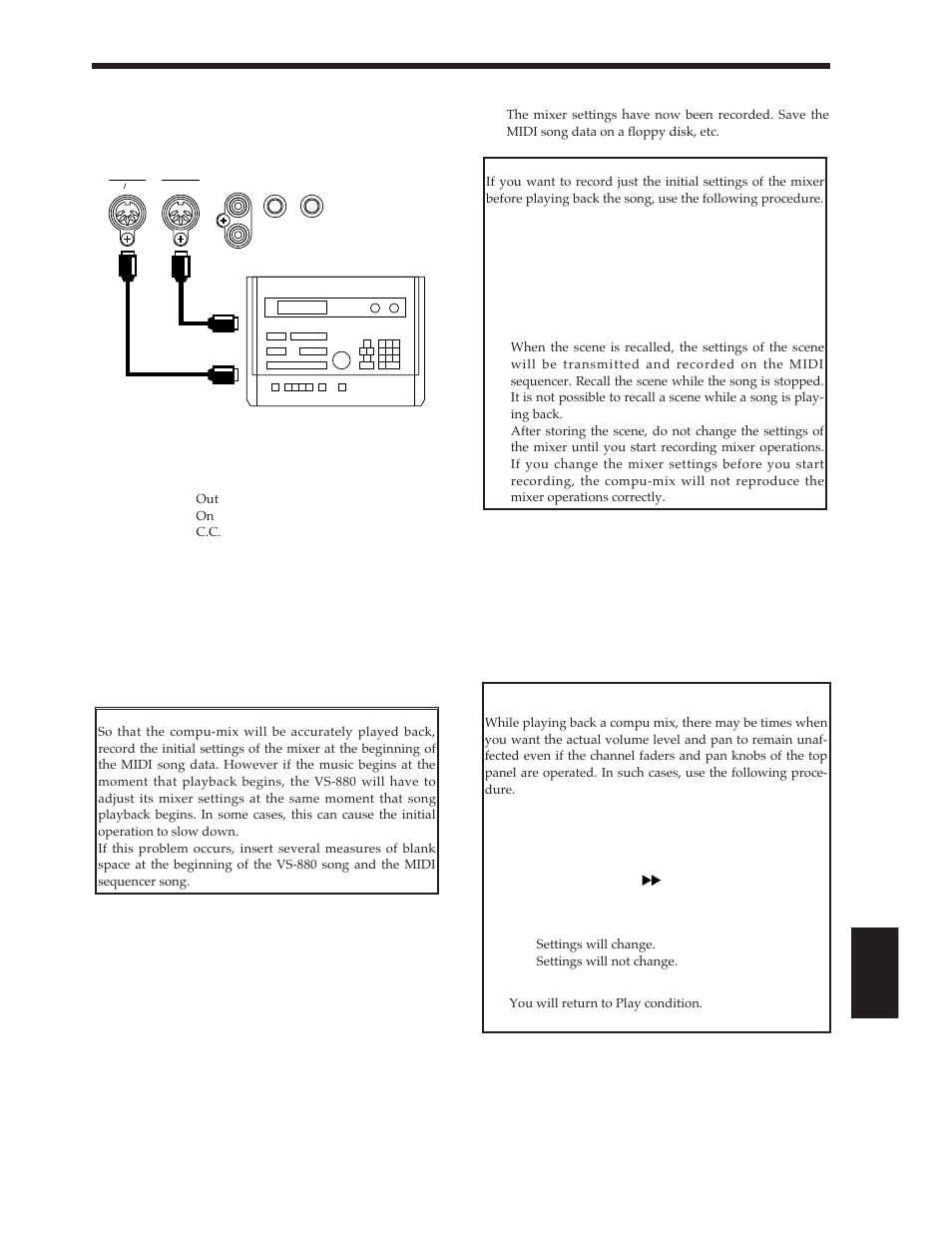 Preparations, Recording mixer operations, Performing a compu-mix | Roland Vs-880 User Manual | Page 121 / 154